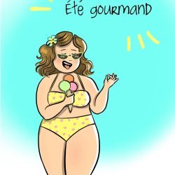 carte postale, affiche, coloriage été